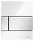 Кнопка смыва «TECE» Square Urinal 9242801 для писсуара стекло белое/нержавеющая сталь, сатин, фото №1