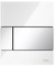 Кнопка смыва «TECE» Square Urinal 9242802 для писсуара стекло белое/хром глянец, фото №1