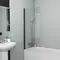 Шторка на ванну стеклянная «Bravat» Alfa 70/150 прозрачная/чёрная матовая универсальная, изображение №4
