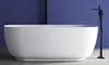 Ванна акриловая «Abber» AB9260 170/75 с каркасом с сифоном белая, картинка №2