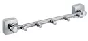 Планка с крючками «Fixsen» Kvadro FX-61305-5 на стену хром, фото №1