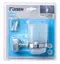 Стакан для зубных щёток «Fixsen» Kvadro FX-61306 на стену хром, картинка №2