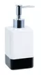 Дозатор для мыла «Fixsen» Text FX-230-1 на стол белый/чёрный, фото №1