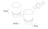 Двойной стакан для зубных щёток «Fixsen» Europa FX-21807 на стену хром, фотография №3