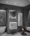 Мебель для ванной подвесная «Grossman» Инлайн 60 бетон/белая, картинка №2