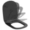 Сиденье для унитаза «Ideal Standard» Tesi T3527V3 дюропласт с микролифтом черное матовое, фото №1