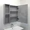 Зеркальный шкаф «Comforty» Осло 60 без света бетон светлый универсальный, картинка №2