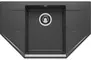 Мойка для кухни угловая «Polygran» Riff-800 80/50 №16 искусственный камень черная, фото №1