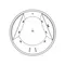 Гидромассажная ванна акриловая «Excellent» Great Arc 160/160 Line с каркасом с сифоном белая/хром, картинка №6
