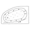Гидромассажная ванна акриловая «Excellent» Kameleon 170/110 Ultra с каркасом с сифоном белая/хром левая, картинка №2