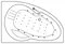 Гидромассажная ванна акриловая «Excellent» Newa 160/95 Nano с каркасом с сифоном белая/хром правая, картинка №2