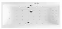 Гидромассажная ванна акриловая «Excellent» Pryzmat 150/75 Nano с каркасом с сифоном белая/хром, фото №1