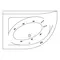 Гидромассажная ванна акриловая «Excellent» Aquarella 150/100 Line с каркасом с сифоном белая/хром левая, картинка №6