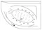 Гидромассажная ванна акриловая «Excellent» Aquarella 150/100 Nano с каркасом с сифоном белая/хром правая, картинка №2