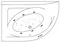 Гидромассажная ванна акриловая «Excellent» Aquarella 170/110 Relax с каркасом с сифоном белая/хром левая, картинка №2