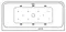 Гидромассажная ванна акриловая «Excellent» Arana 180/85 Relax с каркасом с сифоном белая/хром, картинка №2