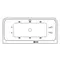 Гидромассажная ванна акриловая «Excellent» Arana 180/85 Smart с каркасом с сифоном белая/хром, фотография №7