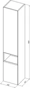 Пенал «Allen Brau» Infinity 35 подвесной anthracite matt правый, картинка №2