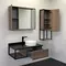 Мебель для ванной подвесная «Comforty» Лиссабон 95 с кронштейнами дуб тёмный/чёрный муар, фотография №3