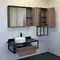Мебель для ванной подвесная «Comforty» Лиссабон 95 с кронштейнами дуб тёмный/чёрный муар, изображение №4