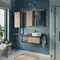 Мебель для ванной подвесная «Comforty» Лиссабон 95 с кронштейнами дуб тёмный/чёрный муар, картинка №6