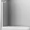 Шторка на ванну стеклянная «WasserKRAFT» Leine 35P01-80WHITE 80/140 прозрачная/белая универсальная, фото №1