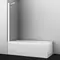 Шторка на ванну стеклянная «WasserKRAFT» Leine 35P01-80WHITE 80/140 прозрачная/белая универсальная, картинка №2