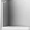Шторка на ванну стеклянная «WasserKRAFT» Berkel 48P01-80WHITE 80/140 прозрачная/белая универсальная, фото №1