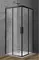 Душевой угол-ограждение «Vincea» Soft VSS-3SO100CLB 100/100 прозрачный/чёрный квадратный без поддона, фото №1