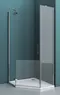 Душевой угол-ограждение «Belbagno» KRAFT-P-1-80-C-Cr-L 80/80 прозрачный/хром многоугольный без поддона левый, фото №1