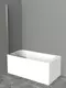 Шторка на ванну стеклянная «Cezares» UNO-V-1-70/150-C-Cr прозрачная универсальная, фото №1