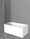 Шторка на ванну стеклянная «Belbagno» UNO-V-1-70/150-P-Cr матовая универсальная, фото №1