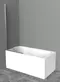 Шторка на ванну стеклянная «Cezares» UNO-V-1-80/150-C-Cr прозрачная универсальная, фото №1