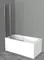 Шторка на ванну стеклянная «Cezares» UNO-V-11-120/150-C-Cr прозрачная универсальная, фото №1