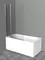 Шторка на ванну стеклянная «Cezares» UNO-V-11-120/150-P-Cr матовая универсальная, фото №1
