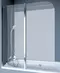 Шторка на ванну стеклянная «Koller Pool» Waterfall Line QP95 115/140 прозрачная/хром левая, фото №1