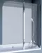 Шторка на ванну стеклянная «Koller Pool» Waterfall Line QP95 115/140 матовая/хром правая, фото №1