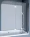 Шторка на ванну стеклянная «Koller Pool» Waterfall Line QP97 115/140 матовая/хром правая, фото №1