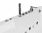 Гидромассажная ванна акриловая «Grossman» GR-17000-1L 170/80 с каркасом с сифоном белая левая, картинка №2