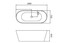 Ванна акриловая «Grossman» GR-2701 150/70 с каркасом с сифоном белая/чёрная, фотография №7