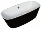 Ванна акриловая «Grossman» GR-2901 170/75 с каркасом с сифоном белая/чёрная, фото №1