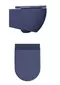 Подвесной унитаз безободковый «Isvea» Infinity 10NF02001SV-2Z (40KF0544I-S) синий матовый с сиденьем дюропласт с микролифтом синее, картинка №2