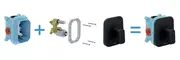 Смеситель для душа «Ravak» 10° Free TD F 066.20 чёрный матовый, фотография №3