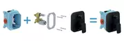 Смеситель для душа «Ravak» 10° Free TD F 065.20 чёрный матовый, фотография №3