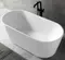 Ванна акриловая «Abber» AB9320-1.6 160/75 с каркасом с сифоном белая, картинка №2