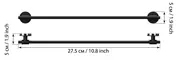 Полотенцедержатель «Fora» Lord FOR-LORD002BL на стену чёрный, картинка №2