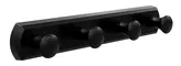Планка с крючками «WasserKRAFT» K-1074 на стену чёрная матовая, фото №1