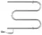 Электрический полотенцесушитель «Indigo» M ME50-60 60/50 хром универсальный, картинка №2