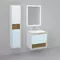 Мебель для ванной подвесная «Jorno» Glass 65 белая/светлое дерево, фото №1