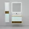 Мебель для ванной подвесная «Jorno» Glass 80 белая/светлое дерево, картинка №2